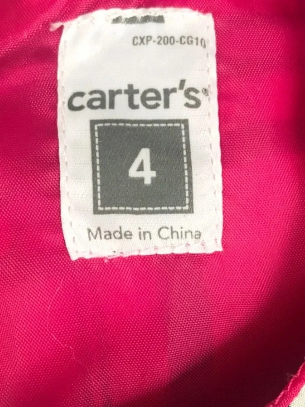 Carter’s pink white black grey plaid taffeta holiday dress size 4